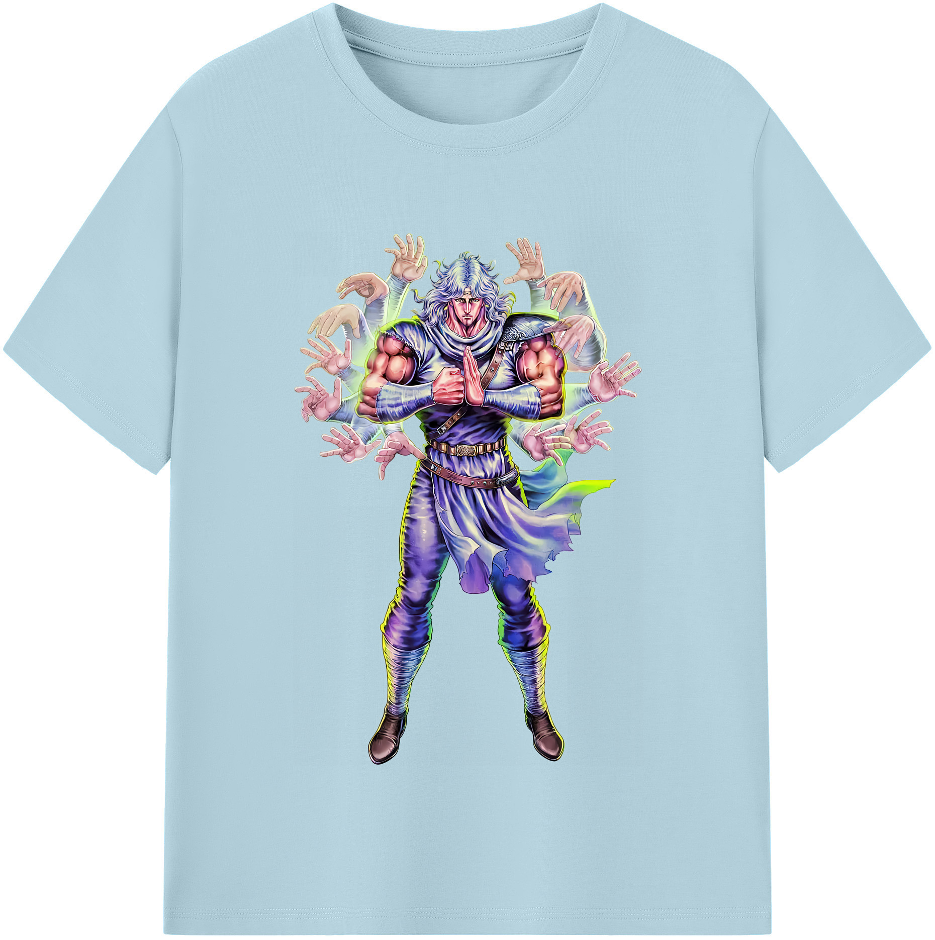 （画像用） 北斗の拳 Fist of the North Star 綿100％半袖Tシャツ（フロントプリント）